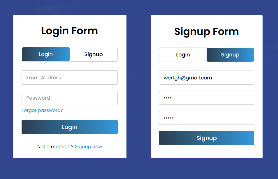 to Creating Responsive Login and Signup Forms with Visual Error Handling