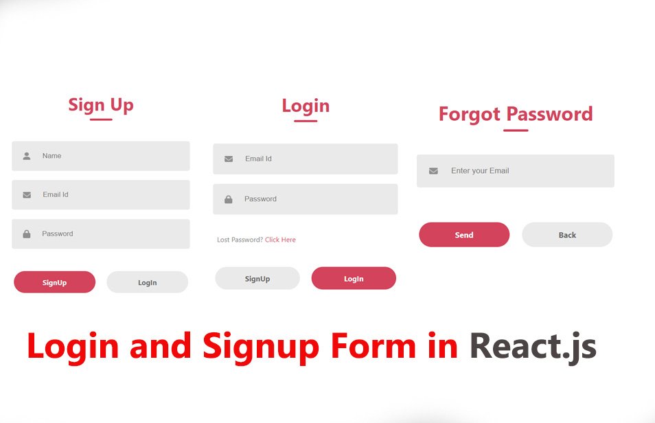 Login and Signup Form in React.js