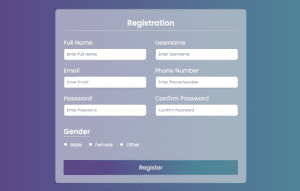 Building a Responsive Registration Form : A Step-by-Step HTML CSS and JS Guide